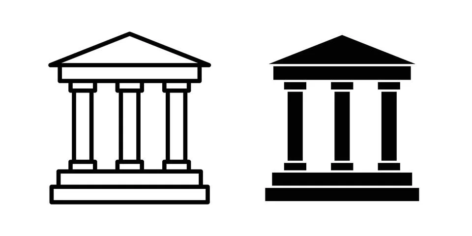 Government icon set, collection of vector icons Stock Illustration