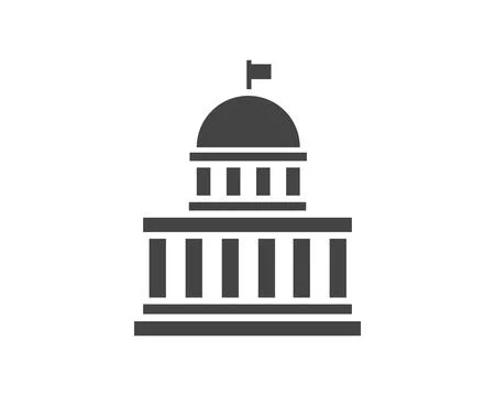 Government icon vector. Building construction symbol. Architecture residental Ilustración de archivo