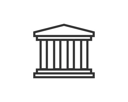 Government icon vector. Building construction symbol. Architecture residental Ilustración de archivo