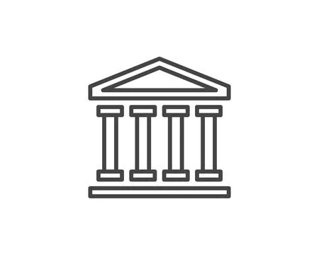 Government icon vector. Building construction symbol. Architecture residental Stock Illustration