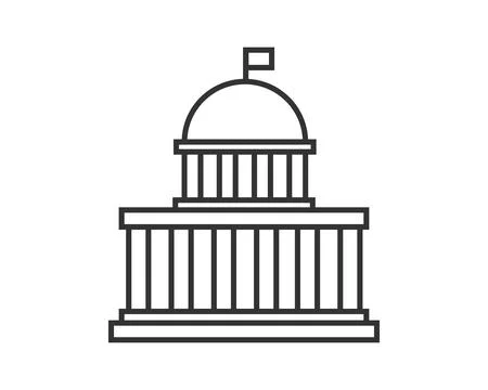 Government icon vector. Building construction symbol. Architecture residental Ilustración de archivo