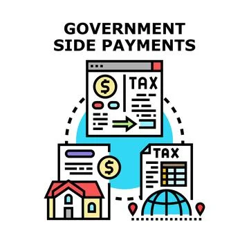 Government making side payments concept illustration Illustrazione stock