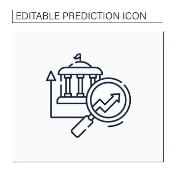 Government predictive analytics line icon 스톡 일러스트