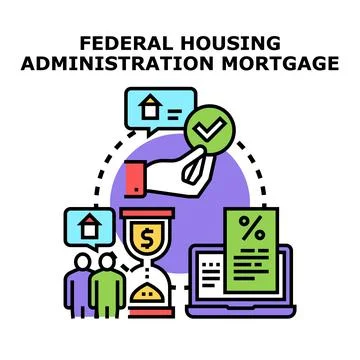 Government program supporting housing mortgage agreement process Illustrazione stock