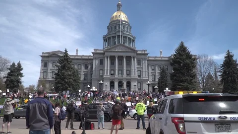 Government Protest Coronavirus Video stock 129337643