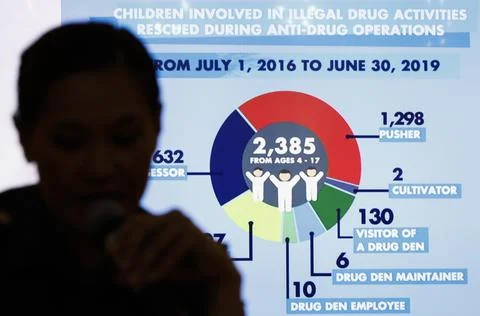 Government resource persons present data on Philippines war on drugs, Manila - 1 Stock Photos