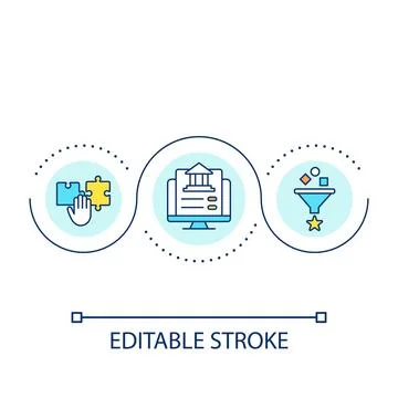 Government services UX loop concept icon 스톡 일러스트