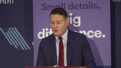 Government should work to ‘get it right first time’, Wes Streeting says – speec Stock Footage 326430807