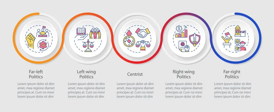 Government structure loop infographic template Illustrazione stock