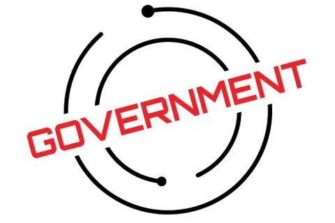 Government	 typographic stamp Stock Illustration