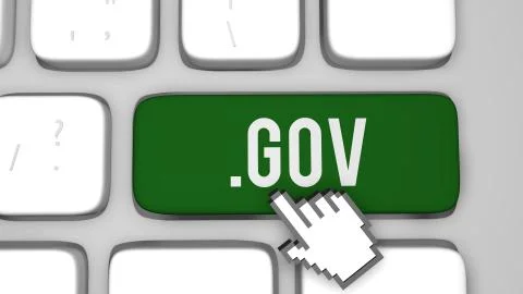 Government Websites Concept. 3D Render Illustration. Stock Illustration
