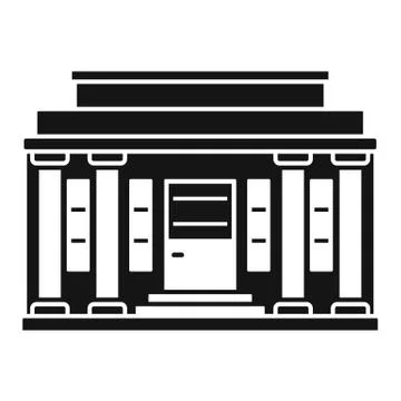 Governmental courthouse icon, simple style Ilustración de archivo
