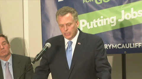 Governor McAuliffe Stock Footage 23326641