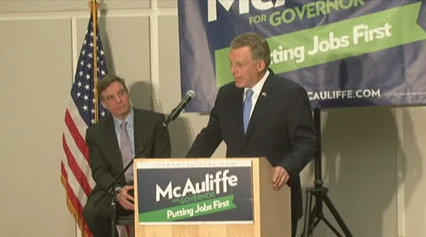 Governor McAuliffe Stock Footage 23327237