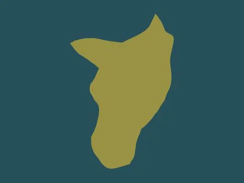 Govisumber, Mongolia. Solid color shape 库存插图