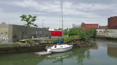 Gowanus Canal Brooklyn Stock Footage 39458279