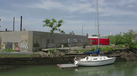 Gowanus Canal Brooklyn Video stock 39458354