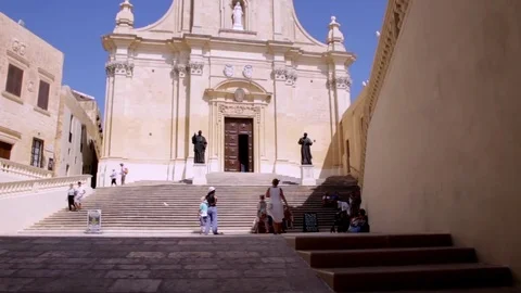 Gozo Cathedral Malta Stock Footage 72634406