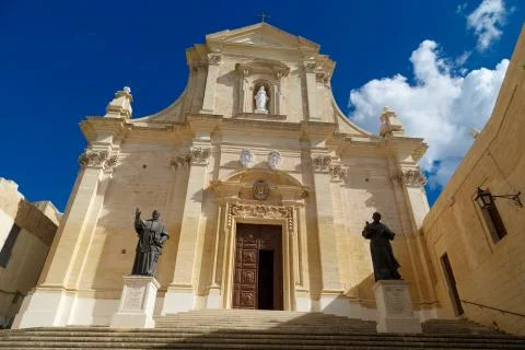 Gozo Cathedral View Stock Photos