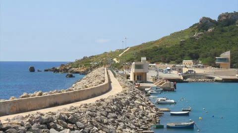 Gozo harbour Stock Footage 37760821