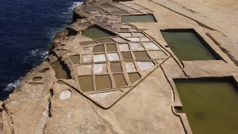 Gozo Salt Pans 002 Video stock 253491589