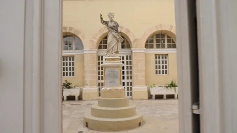 Gozo,Malta-Slow Motion of going inside a heritage building Stock Footage 89188184