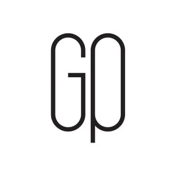 Gp initial letter vector logo icon Stock Illustration