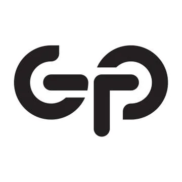 Gp initial letter vector logo icon Illustrazione stock