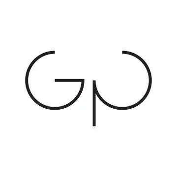 Gp initial letter vector logo icon Illustrazione stock