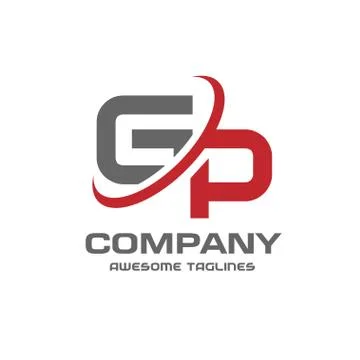 GP letter logo design vector illustration Stock Illustration