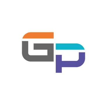 GP letter logo design vector illustration Stock Illustration