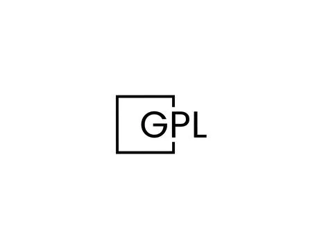 GPL letter initial logo design vector illustration Stock Illustration