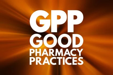 GPP - Good Pharmacy Practices acronym, concept background Stock Illustration
