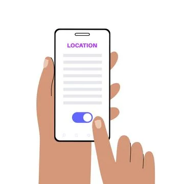 GPS activation toggle 스톡 일러스트
