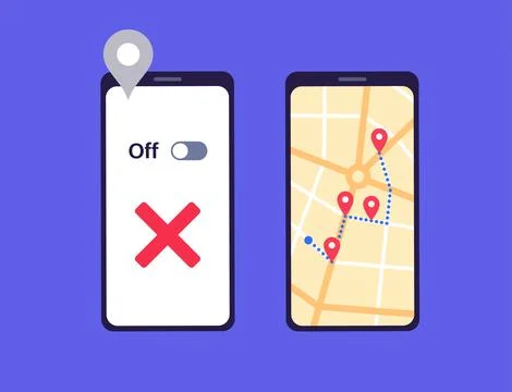 GPS activation toggle Stock Illustration