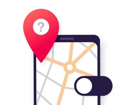 GPS activation toggle Stock Illustration