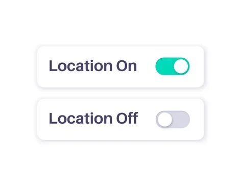 GPS activation toggle Stock Illustration