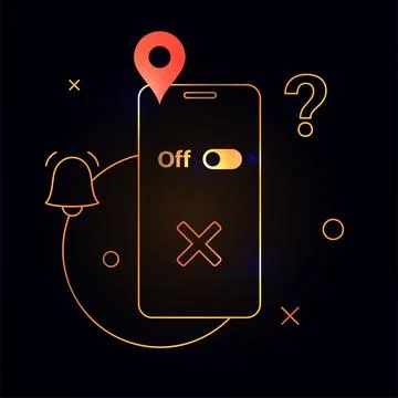 GPS activation toggle Stock Illustration