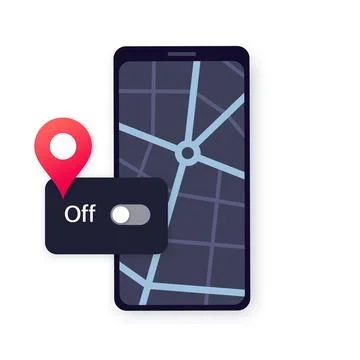 GPS activation toggle Stock Illustration