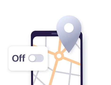 GPS activation toggle Stock Illustration