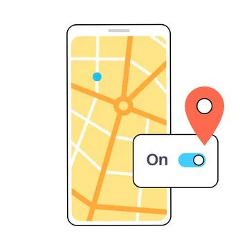 GPS activation toggle Stock Illustration