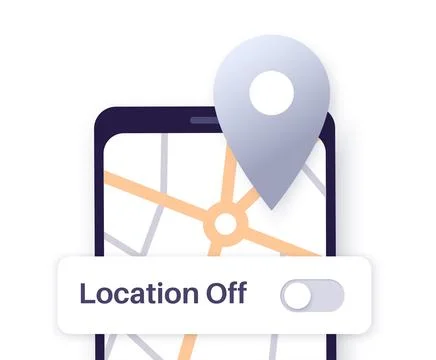 GPS activation toggle Stock Illustration