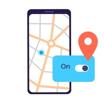 GPS activation toggle Illustrazione stock