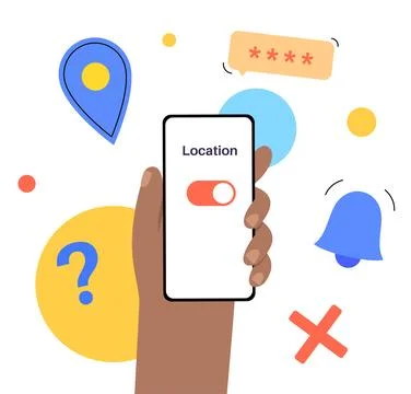 GPS activation toggle Illustrazione stock
