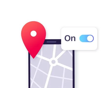 GPS activation toggle 스톡 일러스트