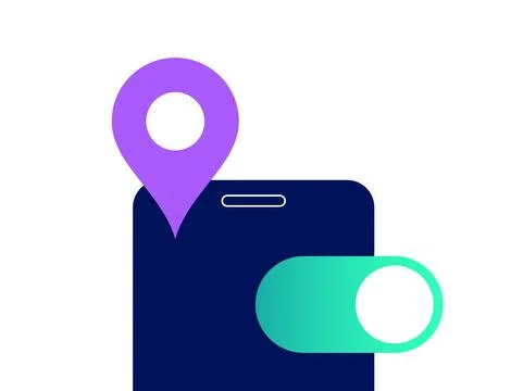 GPS activation toggle Illustrazione stock