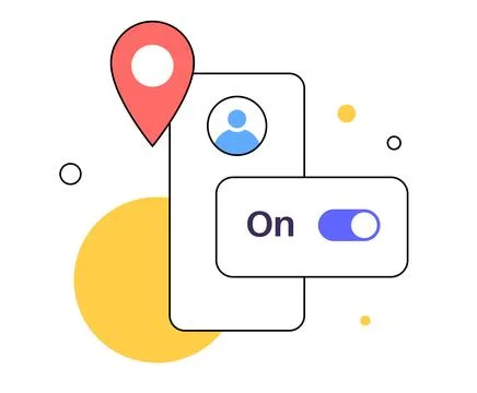 GPS activation toggle 스톡 일러스트