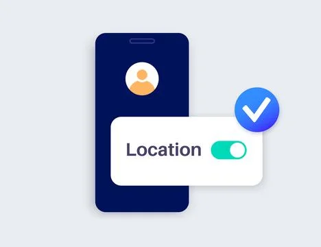GPS activation toggle 스톡 일러스트