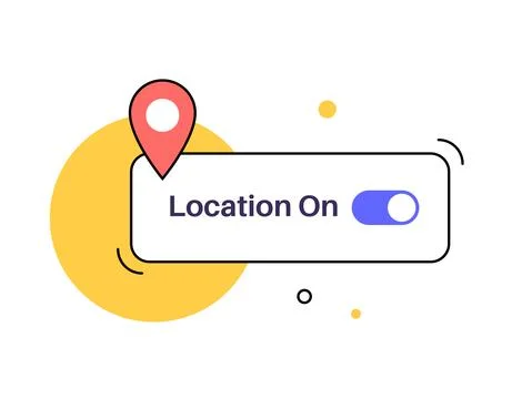 GPS activation toggle Illustrazione stock