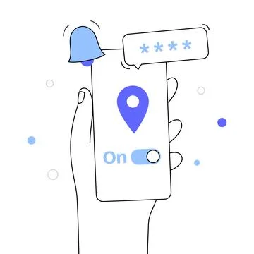 GPS activation toggle Illustrazione stock